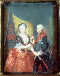 King Frederick II and his wife by Anton Friedrich Konig