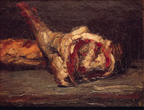 Still Life of a Leg of Mutton and Bread von Paul Cezanne