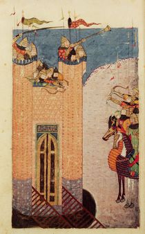 Ms 7926 206 f.149 Mongols besieging a citadel von Persian School