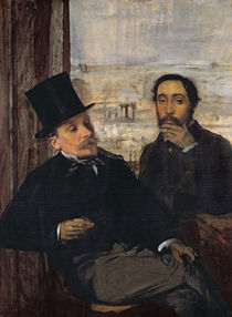 Self Portrait with Evariste de Valernes c.1865 by Edgar Degas