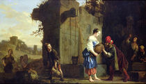 Eliezer and Rebecca at the Well von Salomon de Bray