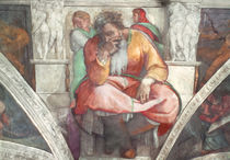 Sistine Chapel Ceiling: The Prophet Jeremiah by Michelangelo Buonarroti
