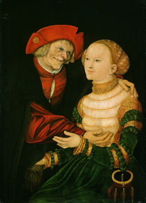 The Ill-Matched Couple, 1522 von Lucas, the Elder Cranach