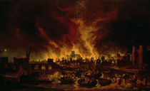 The Great Fire of London in 1666 by Lieve Verschuier