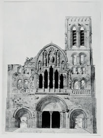 The Facade of La Madeleine de Vezelay by Eugene Emmanuel Viollet-le-Duc