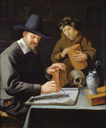 The Painter and his Pupil by Constantin Verhout or Voorhout