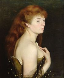 Portrait of a Young Red Haired Woman by Charles Maurin