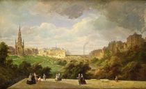 View of Edinburgh, the Walter Scott Monument by Pierre Justin Ouvrie