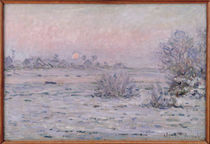 Snowy Landscape at Twilight by Claude Monet