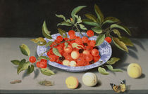 Still Life of Cherries and Peaches von Balthasar van der Ast