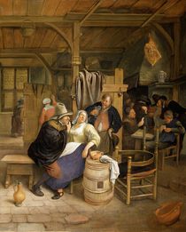 A Tavern Interior with Card Players von Jan Havicksz Steen