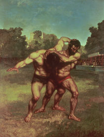 The Wrestlers, 1853 by Gustave Courbet
