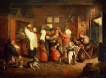 Peasant Wedding by Maerten van Cleve