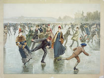 Skating, published by L. Prang and Co. von Henry Sandham