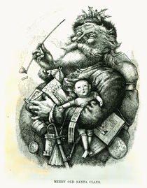 Merry Old Santa Claus, engraved by the artist von Thomas Nast