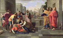 The Death of Sapphira von Nicolas Poussin