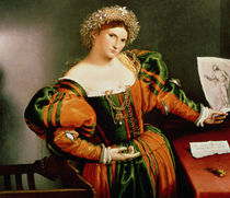 A Lady with a Drawing of Lucretia von Lorenzo Lotto