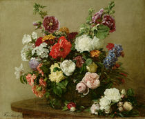 French Roses and Peonies, 1881 von Ignace Henri Jean Fantin-Latour