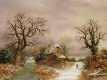 Little Red Riding Hood in the Snow von Charles Leaver