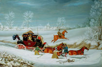 Mail Coach in the Snow by John Pollard
