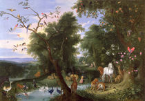 The Garden of Eden, 1659 von Jan van, the Elder Kessel