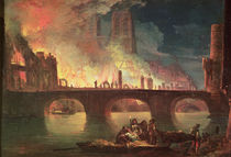 A Fire at the Hotel-Dieu in 1772 by Jean Baptiste Genillion