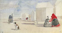By the Bathing Machines, 1866 by Eugene Louis Boudin