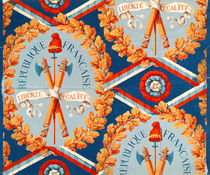 Wallpaper with French Revolutionary Symbols by French School