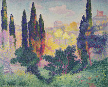 The Cypresses at Cagnes, 1908 von Henri-Edmond Cross