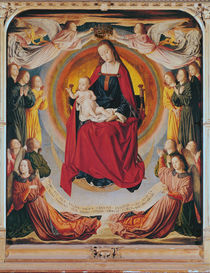 Coronation of the Virgin, centre panel from the Bourbon Altarpiece von Master of Moulins