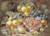 Still Life of Apples, Grapes by Oliver Clare