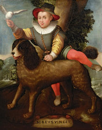 Boy and Dog, `Bibius Vincit' von Sofonisba Anguissola