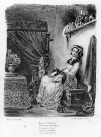 Marguerite in her Room, from Goethe's Faust by Ferdinand Victor Eugene Delacroix