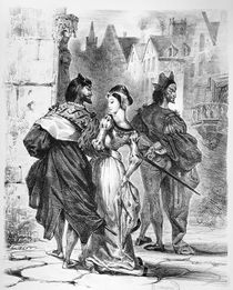 Faust meeting Marguerite, from Goethe's Faust by Ferdinand Victor Eugene Delacroix