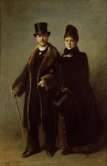 Heinrich Schliemann and his Wife by Eugene Broerman