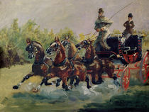 Alphonse de Toulouse-Lautrec-Monfa Driving his Mail-Coach in Nice von Henri de Toulouse-Lautrec