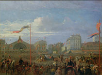 Queen Victoria Arriving at the Gare de l'Est by French School