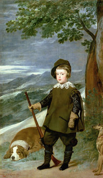 Prince Balthasar Carlos Dressed as a Hunter by Diego Rodriguez de Silva y Velazquez