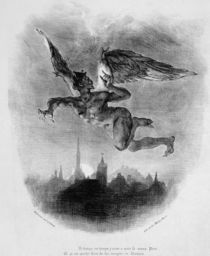 Mephistopheles' Prologue in the Sky von Ferdinand Victor Eugene Delacroix