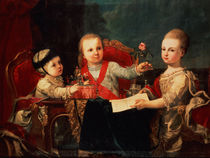 Three Princes, Children of Charles III by Francisco de la Traverse