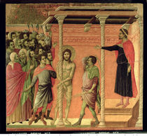 The Flagellation, from the Maesta altarpiece by Duccio di Buoninsegna