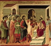 Maesta: Jesus before Herod by Duccio di Buoninsegna