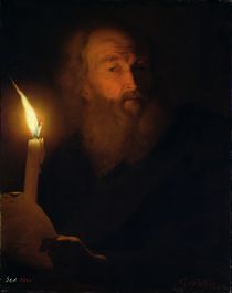 Man with a Candle by Godfried Schalken or Schalcken