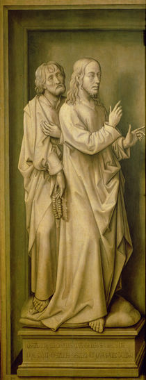 Christ and a Disciple, from the Redemption Triptych by Rogier van der Weyden