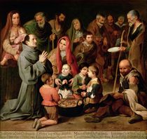 St. Diego of Alcala Giving Food to the Poor von Bartolome Esteban Murillo