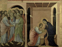 Maesta: The Virgin Says Farewell to St. John von Duccio di Buoninsegna