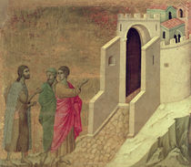 Maesta: Christ Appearing on the Road to Emmaus von Duccio di Buoninsegna