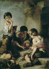 Boys Playing Dice, c.1670-75 von Bartolome Esteban Murillo