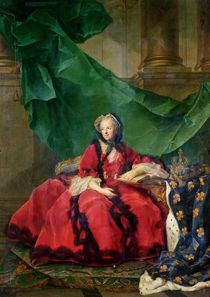 Portrait of Maria Leszczynska in Daily Dress von Jean-Marc Nattier