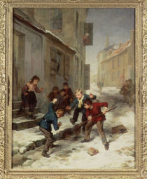 Children Chasing a Rat by Andre Henri Dargelas